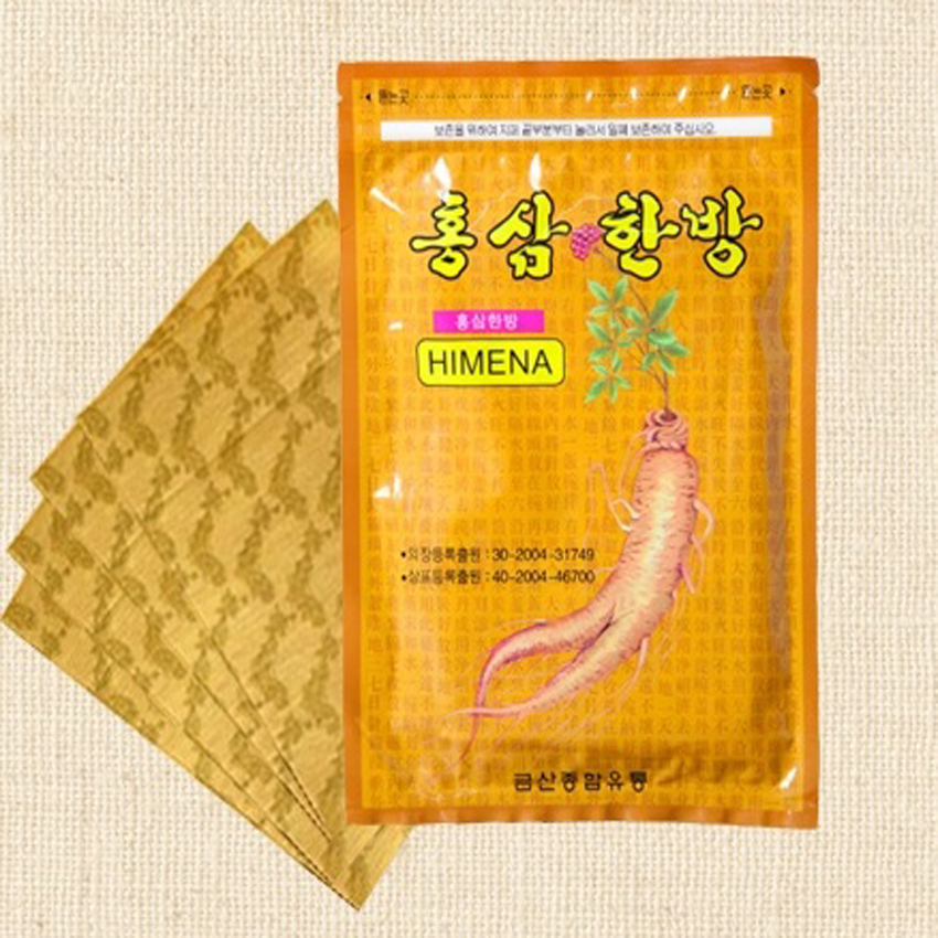 Miếng Dán Himena Korea Hồng Sâm Trị Nhức Mỏi (20 miếng)