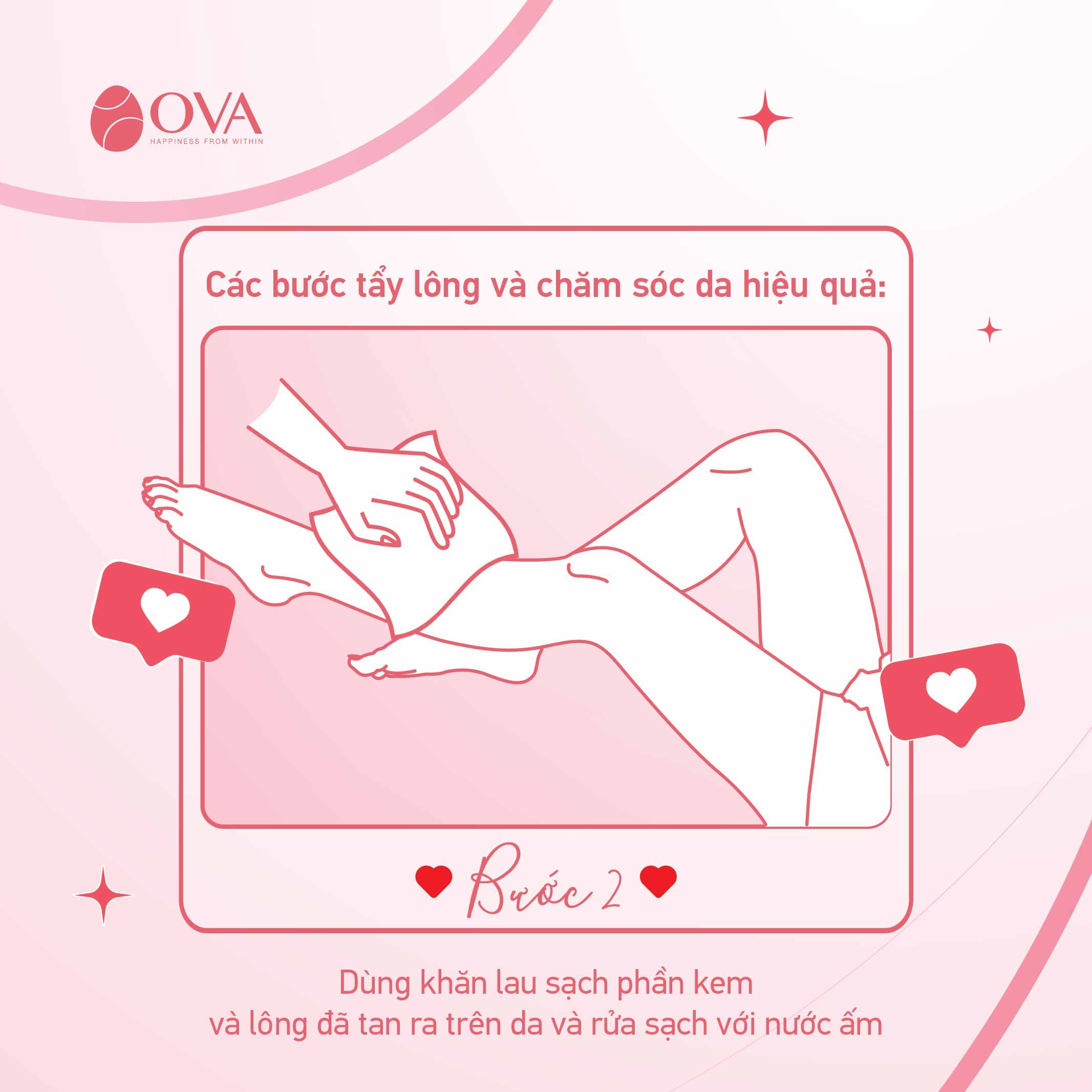 Kem tẩy lông OvaMin - triệt lông chân, tay, bikini, vùng kín, an toàn và không gây kích ứng da, 100ml