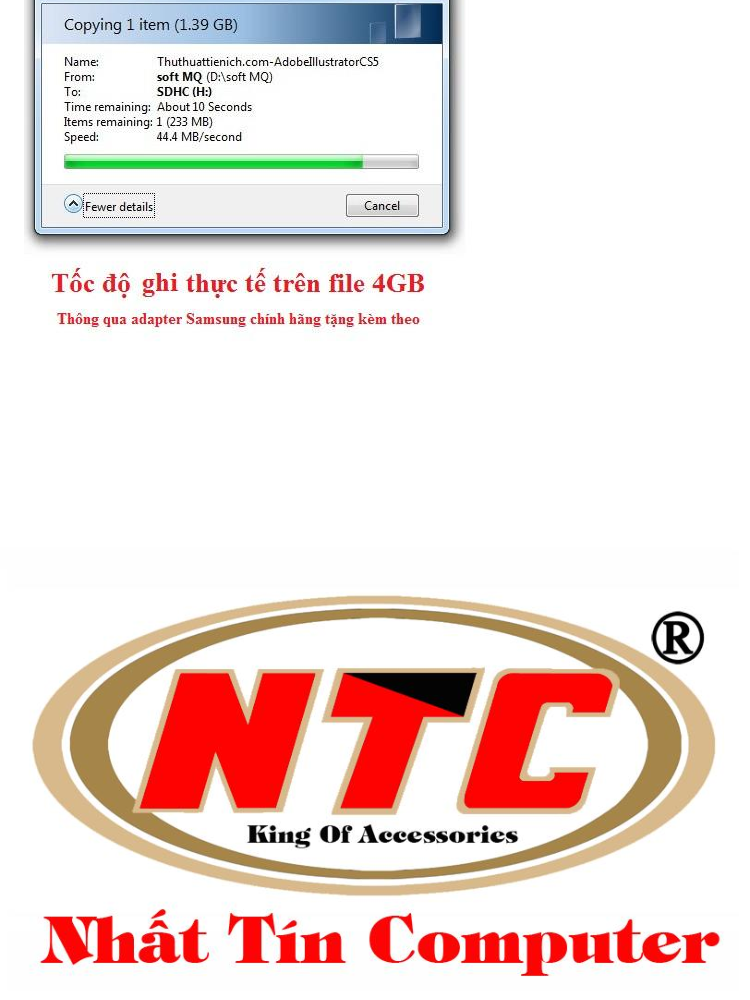 Thẻ nhớ MicroSDHC NTComputer 32GB UHS-I U3 hỗ trợ 4K - chuyên dụng camera IP