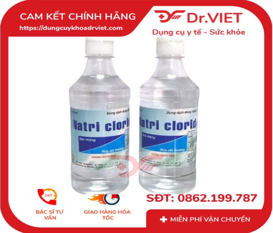 Dung Dịch Natri Clorid 0.9% Pharmedic Súc Miệng, Rửa Vết Thương Chai 500Ml [Chính hãng] - Vệ sinh răng, miệng, họng mỗi ngày, dung dịch được dùng ngoài rửa vết thương