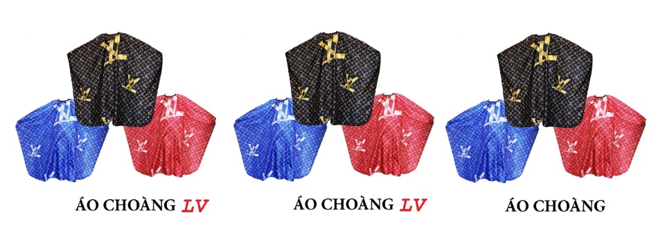 Áo choàng cắt tóc mẫu LV