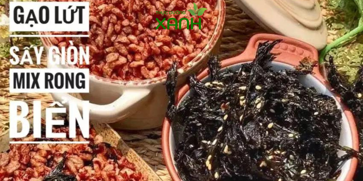 250Gr Gạo Lứt Sấy Rong Biển, Cốm Gạo Lứt / Gạo Lứt Rang - Thực Dưỡng Xanh