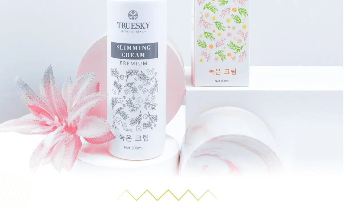 Bộ sản phẩm tan mỡ bụng cấp tốc Truesky Premium gồm 1 kem tan mỡ bụng quế gừng 200ml & 1 đai nịch bụng quấn nóng cao cấp