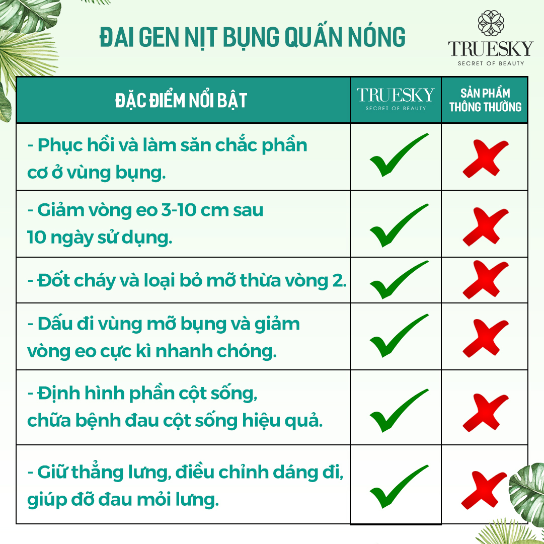 Bộ sản phẩm tan mỡ bụng Truesky Bộ sản phẩm tan mỡ bụng Truesky