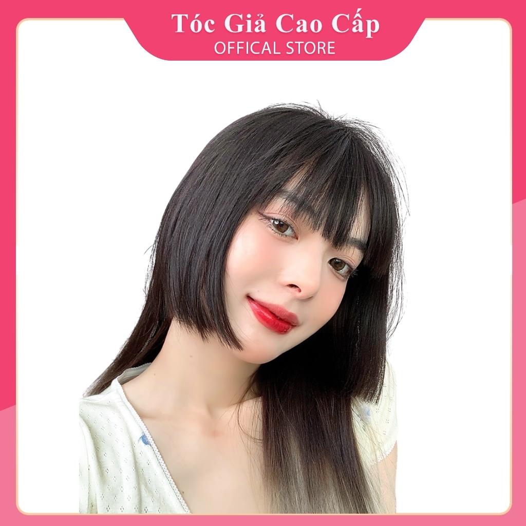 Tóc mái giả nữ đẹp dày, có bát 2 bên kiểu nhật bản, sợi tơ, PH001