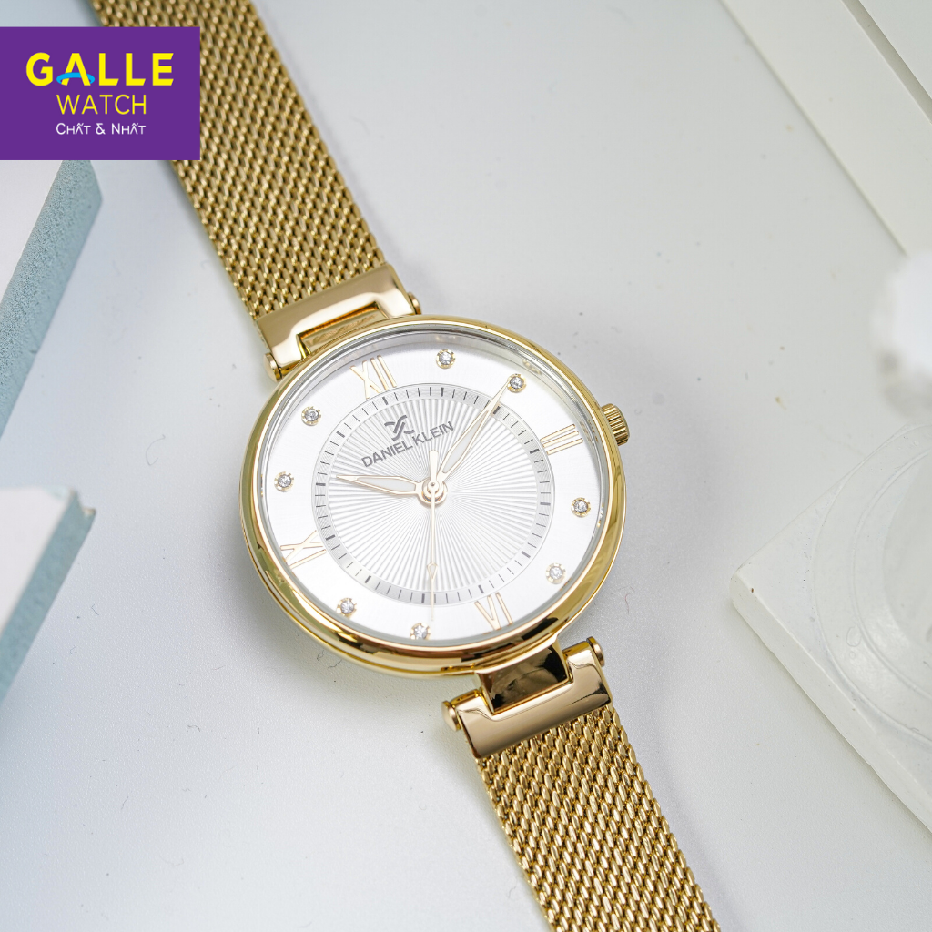 Đồng Hồ Nữ DANIEL KLEIN Chính Hãng - Galle Watch Store - Đồng Hồ Mặt Kính Cứng Dây Đeo Thép Đan Cao Cấp Không Gỉ, Chống Nước, Đồng Hồ Nữ Sang Trọng, Cao Cấp, Bảo Hành 24 Tháng, Thay Pin Miễn Phí Trọn Đời DK.1.12560