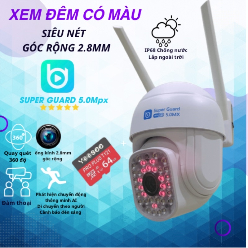 Camera Wifi thông minh Super Guard PTZ - siêu nét góc rộng