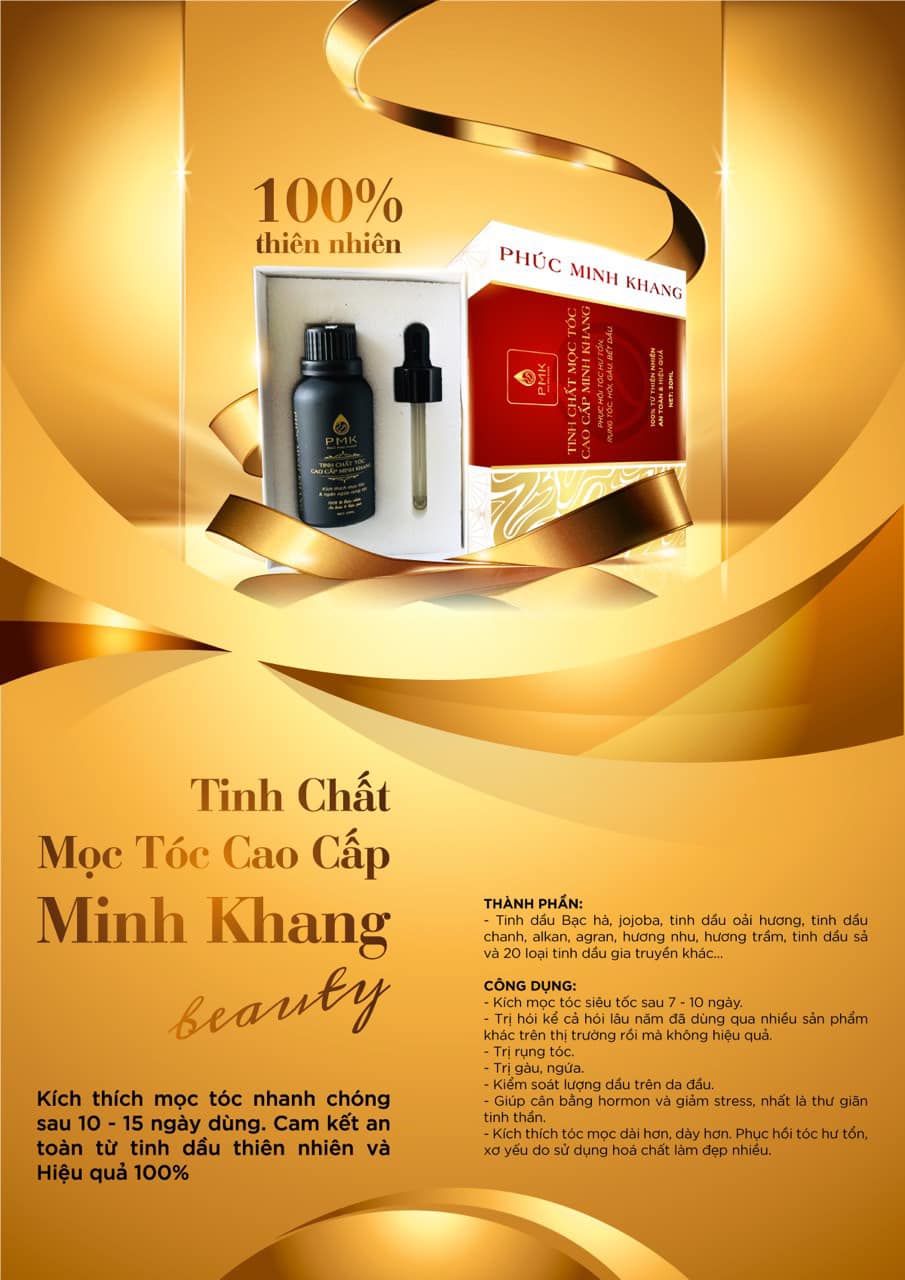 Tinh Chất Tóc Cao cấp Minh Khang - Kích Thích Mọc Tóc & Ngăn Ngừa Rụng Tóc Cực Kì Hiệu Quả [DTM]