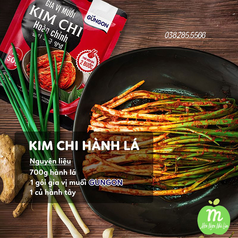Combo 5 gói Gia vị muối Kim Chi hoàn chỉnh, Bột gia vị làm Kimchi Hàn Quốc Gungon