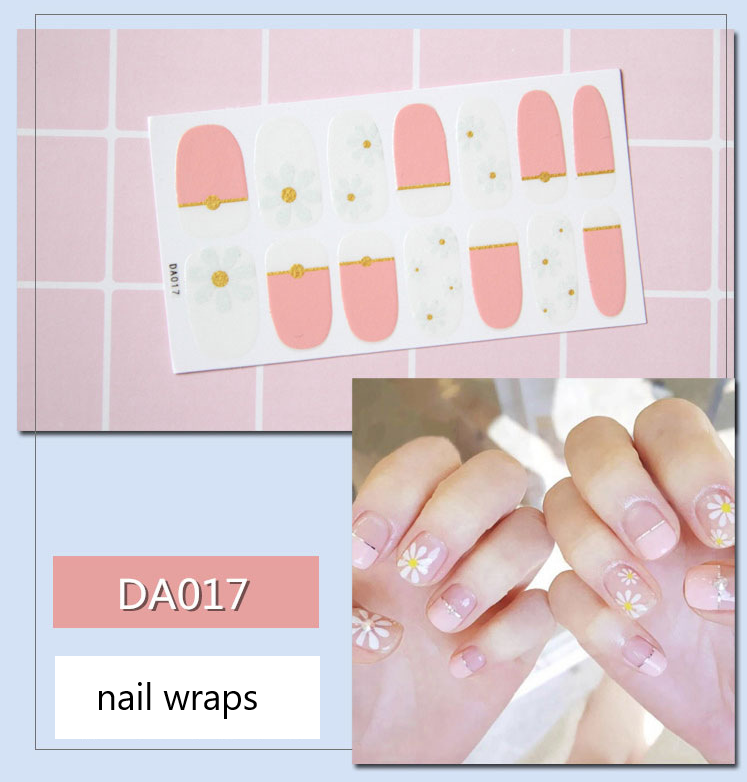 Sticker dán móng tay móng chân Nail Wraps Phong cách Hàn Quốc