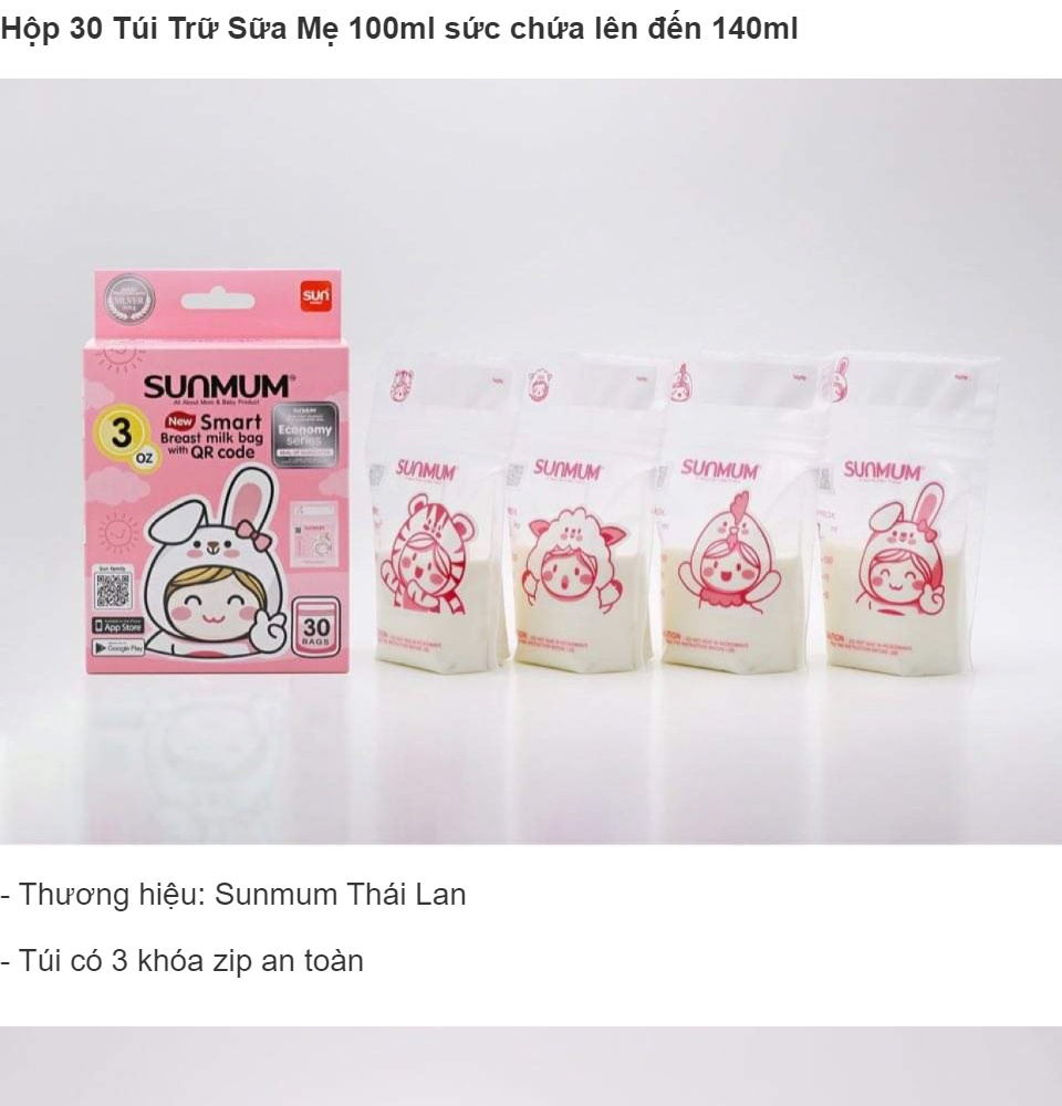 Túi trữ sữa Sunmum