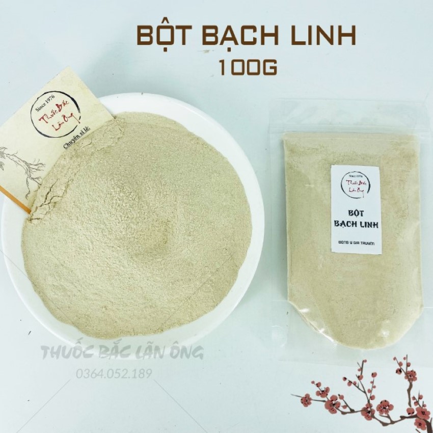 Bột Bạch Linh Nguyên Chất 100g (Bột Bạch Phục Linh)