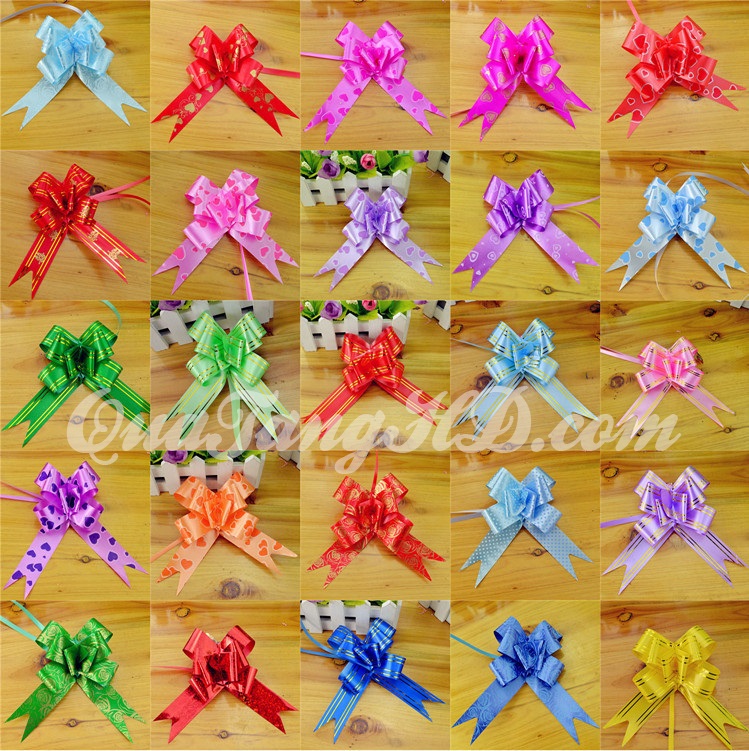 Nơ rút gói quà tết, trang trí lễ sinh nhật, làm hoa 5cm, 3cm, 1.8cm, 1.2cm siêu đẹp giá sỉ HD Gift