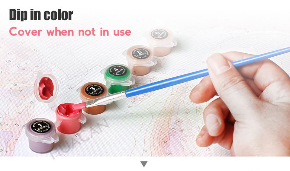 Tranh tô màu theo số BTS Chibi - Tranh sơn dầu số hoá