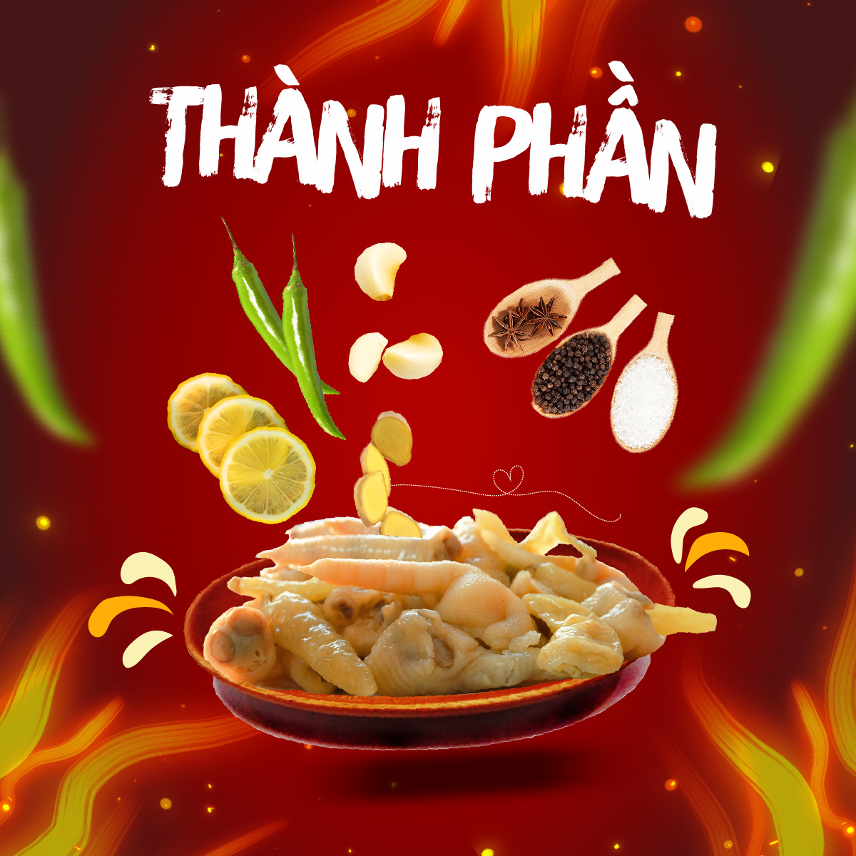 Chân Gà Cay Nhẹ VuVu Đồ Ăn Vặt Bếp Cô Hồng Gói 125 gram