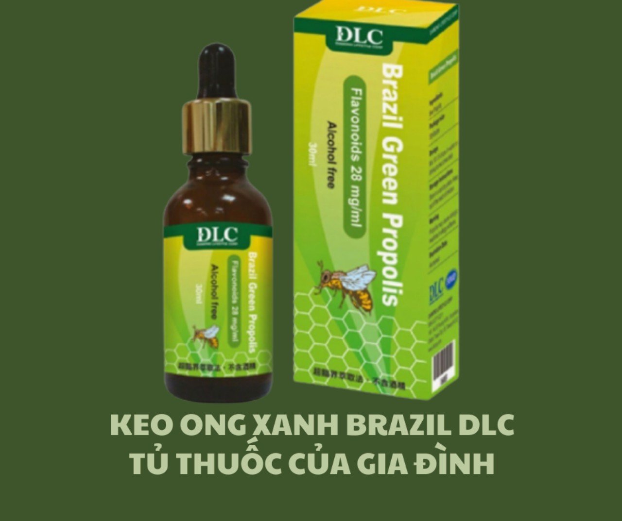 Feeship+voucher 30k KEO ONG XANH BRAZIL DLC- KHÁNG SINH TỰ NHIÊN HÀM LƯỢNG FLAVONOIDS 28mg/ml TỦ THUỐC CỦA GIA ĐÌNH LÀM LÀNH, KHÁNG VIÊM, PHÒNG CHỐNG VIÊM NHIỄM ĐƯỜNG HÔ HẤP TRÊN-TAI-MŨI-HỌNG-DẠ DÀY