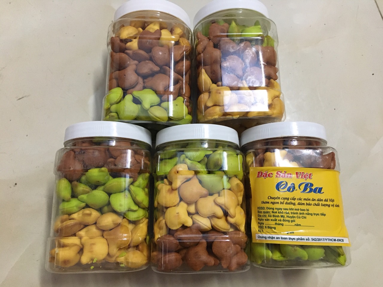 Bánh gấu nhân kem Thiên Hồng mix 3 vị - đồ ăn vặt Cô Ba