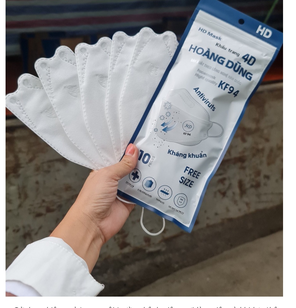 HOÀN TIỀN 15% - THÙNG 300 CÁI KHẨU TRANG KF94 4D- HOÀNG DŨNG - UNIMASK TUỲ MÀU