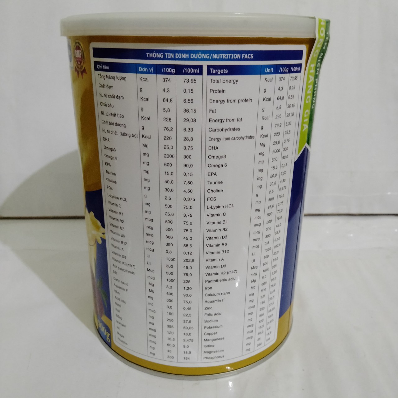 Sữa bột Alphamilk NaNo Curcumin Nấm Lim Xanh 900g , tăng cường sức đề kháng , giảm viêm dạ dày, xương khớp, gout, ung thư , tai biến , gan, huyết áp , làm đẹp da