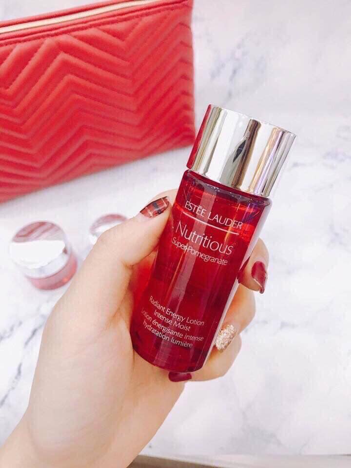 set estee lauder lựu đỏ Nutritious Super-Pomegranate mini, unbox