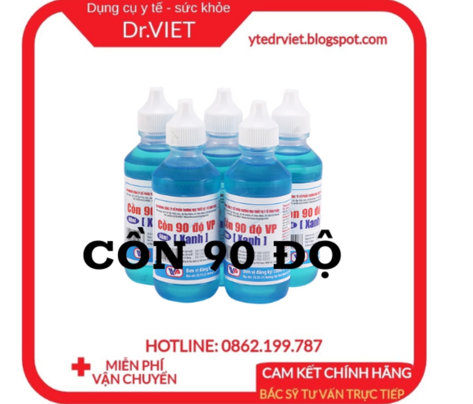 Cồn 90 Độ Vĩnh Phúc, Cồn 90 độ VP rất thích hợp để tiệt trùng các dụng cụ y tế vì cồn nồng độ càng cao khả năng sát trùng vết thương ngoài, sát khuẩn tay, vệ sinh hiệu quả diệt khuẩn càng tốt.