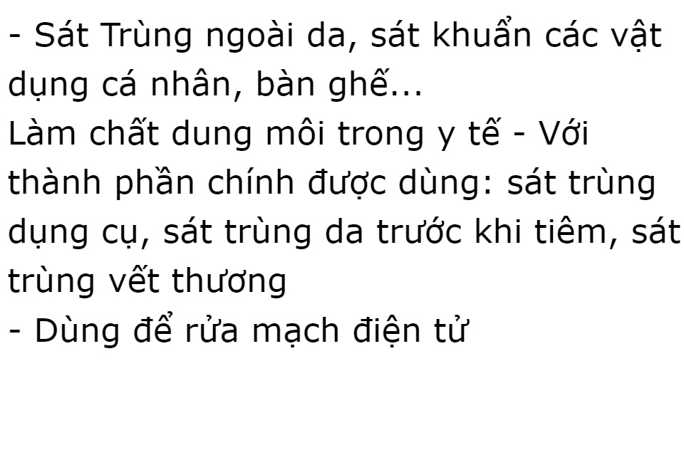 Cồn 70 độ 1000ml Vĩnh Phúc dùng để xử lý làm sạch môi trường, sát khuẩn bề mặt vật dụng và có thể xử lý vi khuẩn trực tiếp trên con người, trên bề mặt da, sát khùng vết thương, diệt khuẩn, sát khuẩn dụng cụ y tế DrViet 63 Cồn 70 độ 1000ml Vĩnh Phúc dùng để xử lý làm sạch môi trường, sát khuẩn bề mặt vật dụng và có thể xử lý vi khuẩn trực tiếp trên con người, trên bề mặt da, sát khùng vết thương, diệt khuẩn, sát khuẩn dụng cụ y tế DrViet