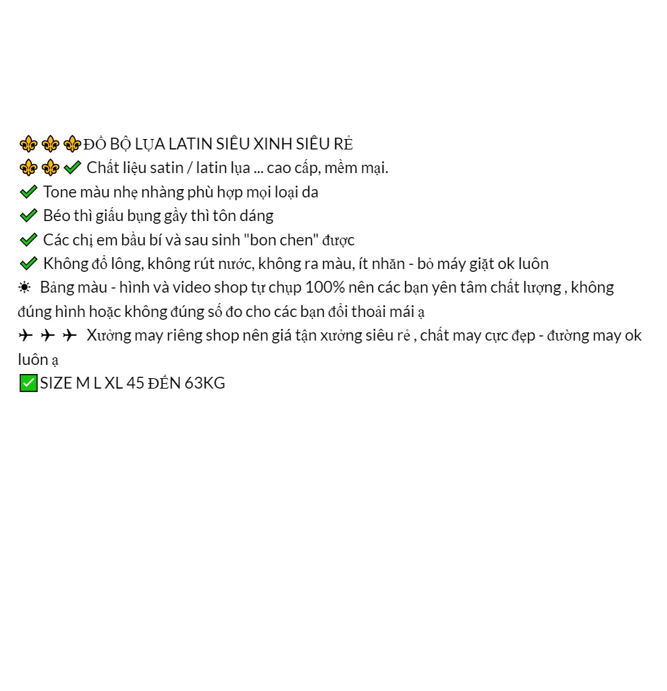 Đồ bộ pijama lụa latin cao cấp hàng thiết kế cao cấp cam kết y hình xưởng tự chụp bán lẻ giá sỉ - Đồ bộ mặc nhà size 45 đến 63 ký