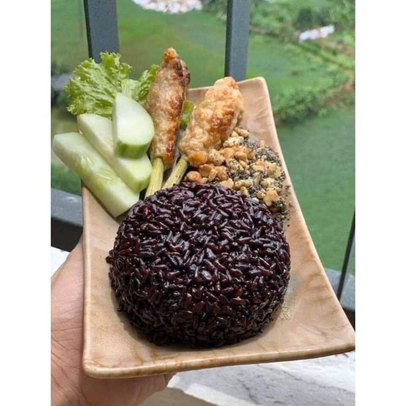 Gạo lứt đen nguyên cám dùng nấu cơm, xôi, làm bánh, hãm trà