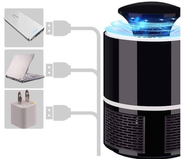 Máy bắt muỗi thông minh, đèn bắt muỗi, bắt côn trùng công nghệ Nhật bản, hình trụ, đầu cắm cổng USB, , đèn bắt mỗi điện quang cao cấp an toàn.