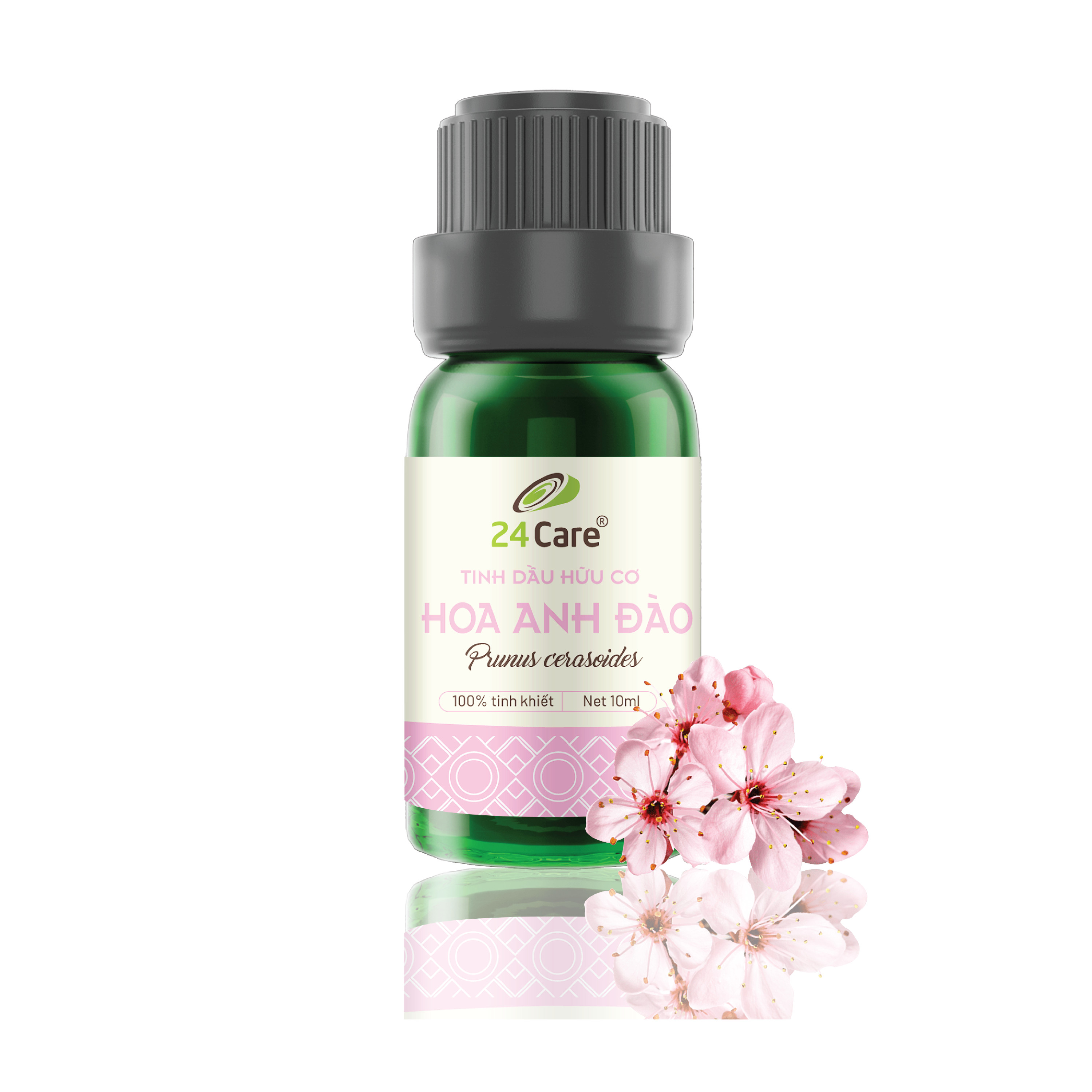 Tinh dầu thiên nhiên Hoa Anh Đào 24Care 10ml/100ml - xông phòng, chăm sóc tóc và da
