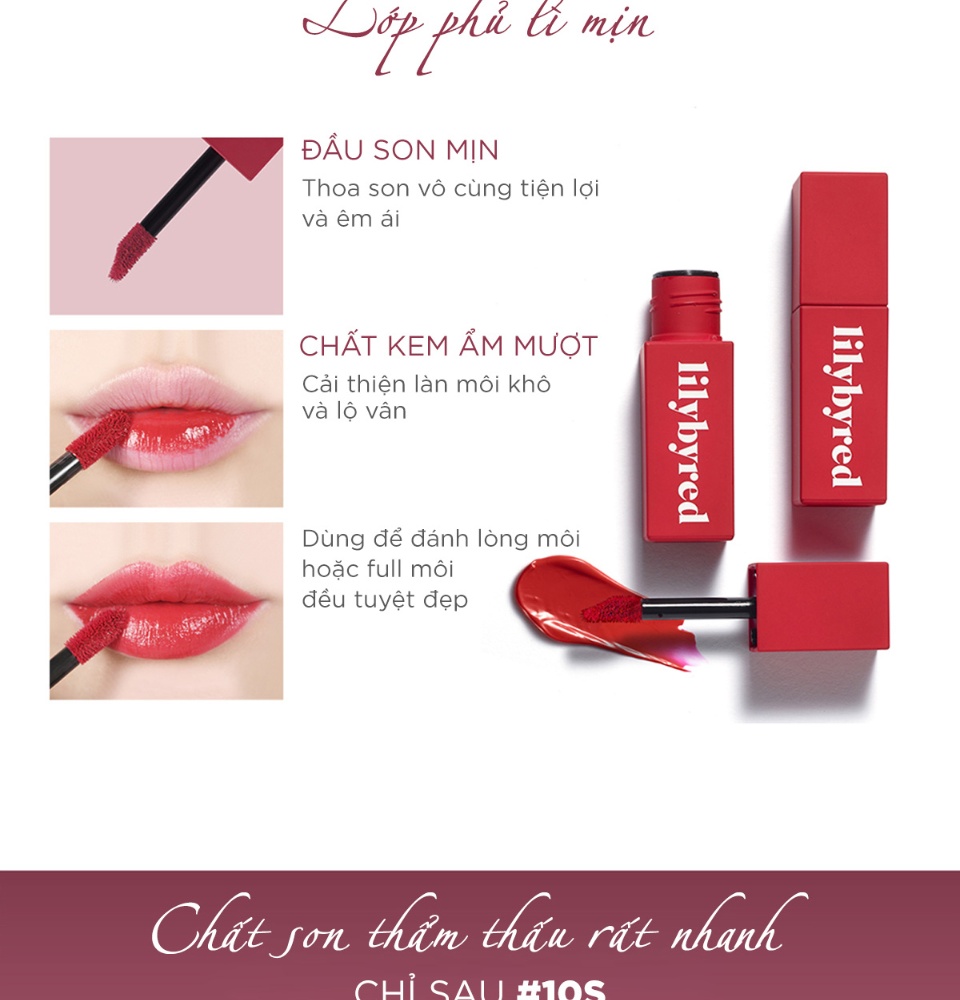 Son kem siêu lì Lilybyred MOOD LIAR VELVET TINT (Có chọn màu) - Date 09.2021 5
