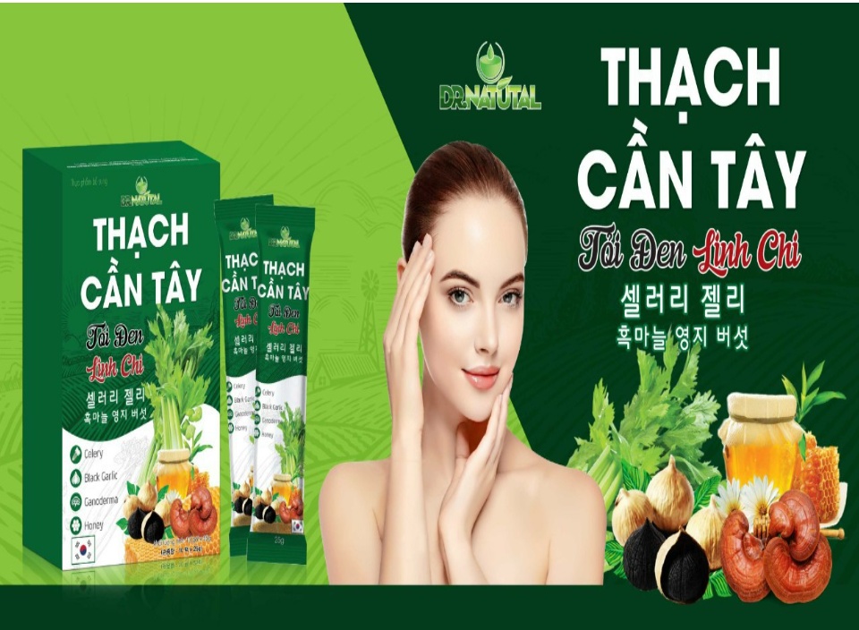 Thạch Cần Tây Tỏi Đen Linh Chi- Giúp Thải Mỡ, Giảm Cân Hiệu Quả, Đẹp Dáng, Sáng Da NgănNgừa Ung Thư - Cân Bằng Huyết Áp 1