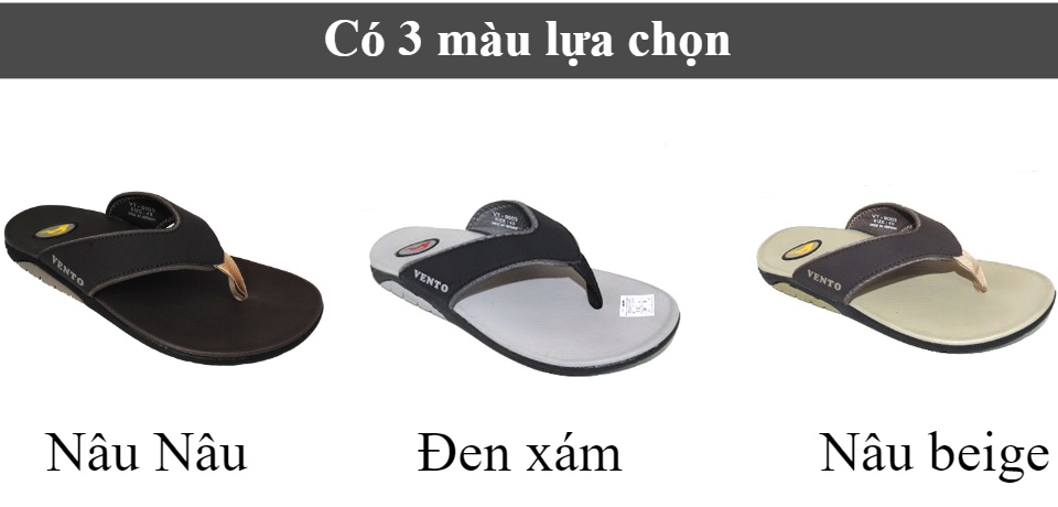Dép kẹp nam hiệu Vento VT8003B Đen