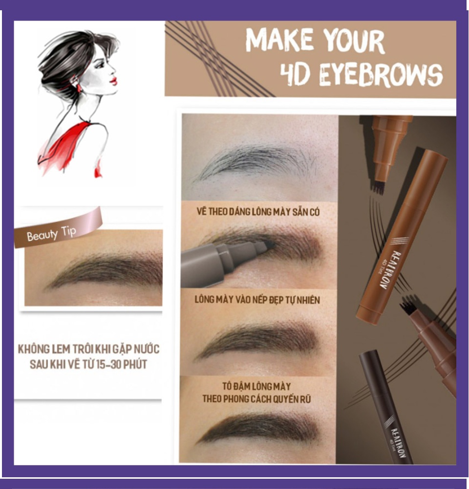 [HOT TREND] Kẻ Chân Mày Chì Kẻ Chân Mày 4D Không Thấm Nước Bền Màu Sắc Nét Như Xăm Bút Chì Kẻ Chân Mày Phẩy Sợi 4 D OPEN SHOP