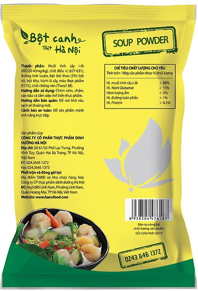 Combo 02 gói gia vị Bột canh THỊT Hà Nội (iot) 450gr - Emmy Tran Shop