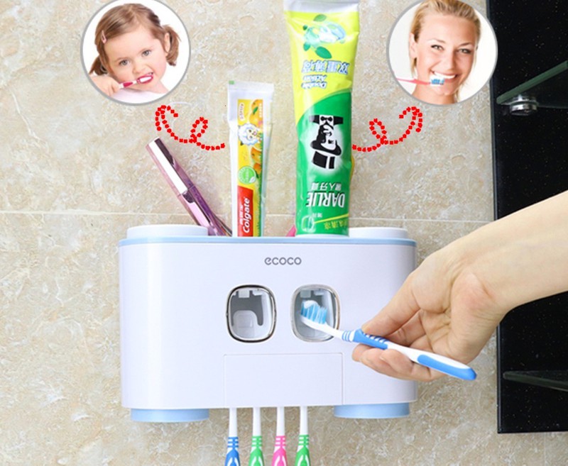 Hộp đựng bàn chải và kem đánh răng tự động Ecoco