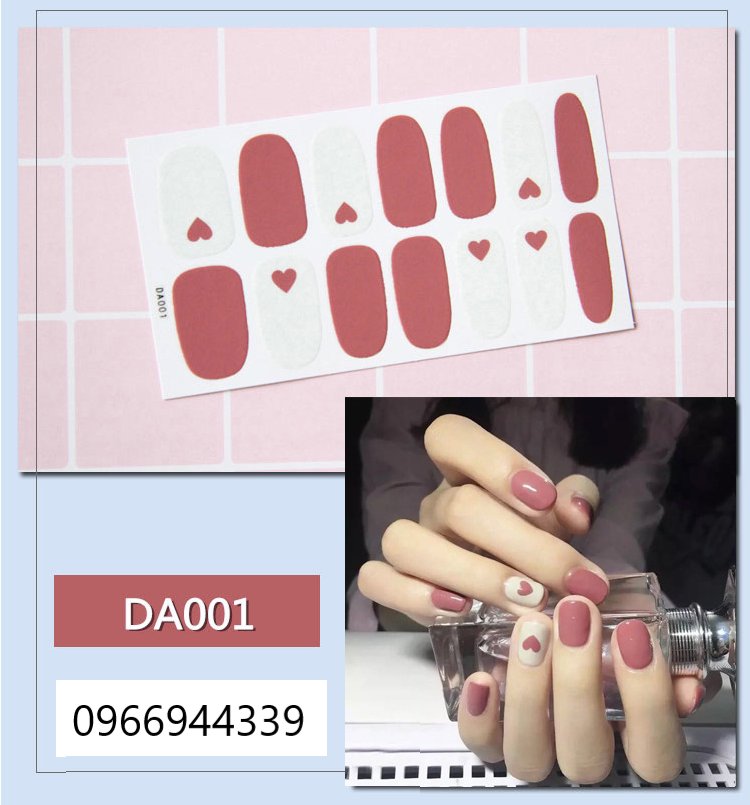 Sticker dán móng tay móng chân Nail Wraps Phong cách Hàn Quốc