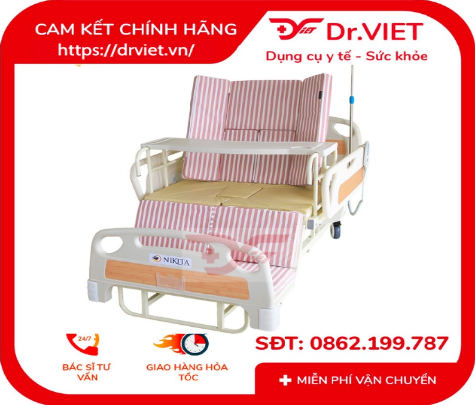 Giường bệnh viện NIKITA DCN08 Chính hãng - Đa chức năng cao cấp, Bảo hành 12 tháng, nệm chống loét, xuất xứ Nhật Bản, điều khiển bằng remote 58 Giường bệnh viện NIKITA DCN08 Chính hãng - Đa chức năng cao cấp, Bảo hành 12 tháng, nệm chống loét, xuất xứ Nhật Bản, điều khiển bằng remote