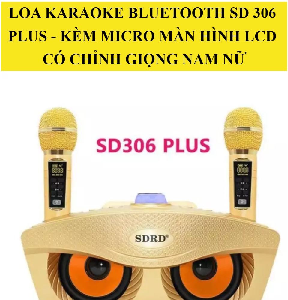 Micro Karaoke Bluetooth Hình Mắt Cú Loa Mắt Cú Tặng Kèm 2 Micro Không Dây Sd306 Cao Cấp Kiểu Dáng Đẹp Phù Hợp Với Mọi Không Gian ngoài trời trong nhà đi du lịch gọn gàn dể mang theo Laz Police