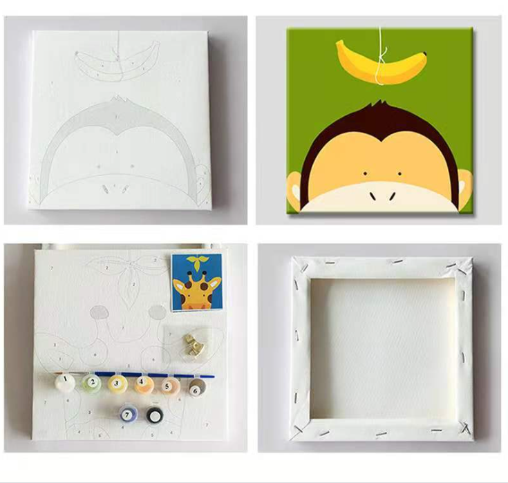 Tranh tô màu theo số BTS Chibi - Tranh sơn dầu số hoá