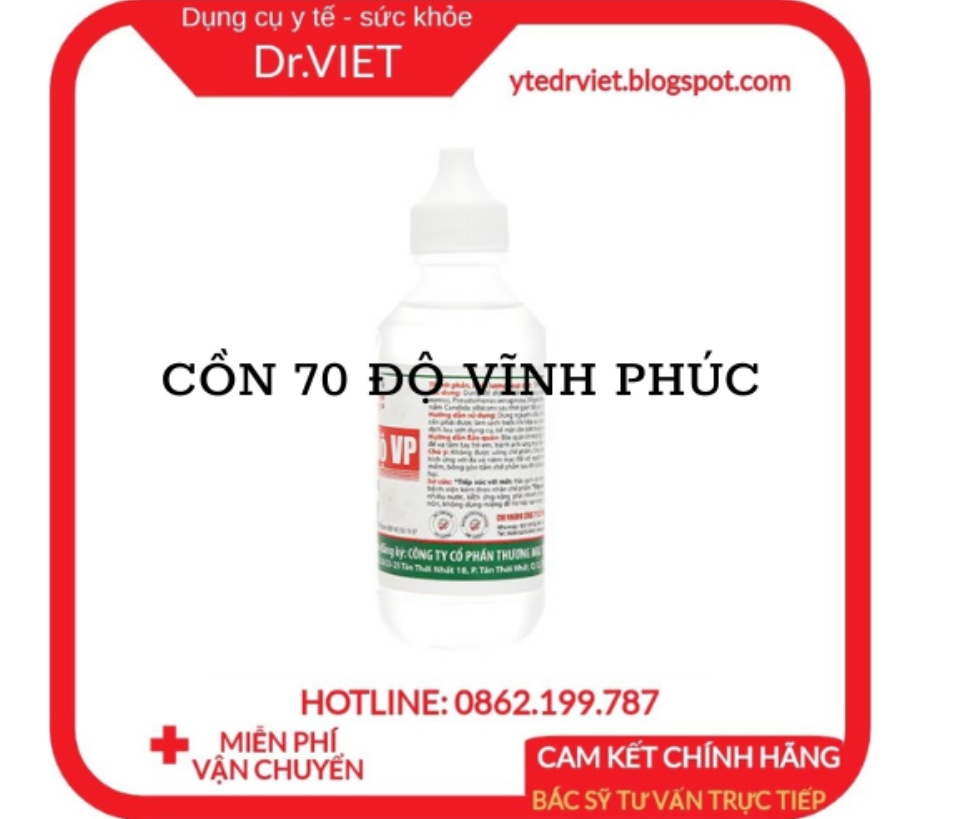 Nước 70 độ Vĩnh Phúc dùng để xử lý làm sạch môi trường, sát khuẩn bề mặt vật dụng và có thể xử lý vi khuẩn trực tiếp trên con người, bề mặt da, sát khuẩn vết thương, diệt khuẩn, sát khuẩn dụng cụ y tế, đồ vật DrViet 64 Nước 70 độ Vĩnh Phúc dùng để xử lý làm sạch môi trường, sát khuẩn bề mặt vật dụng và có thể xử lý vi khuẩn trực tiếp trên con người, bề mặt da, sát khuẩn vết thương, diệt khuẩn, sát khuẩn dụng cụ y tế, đồ vật DrViet