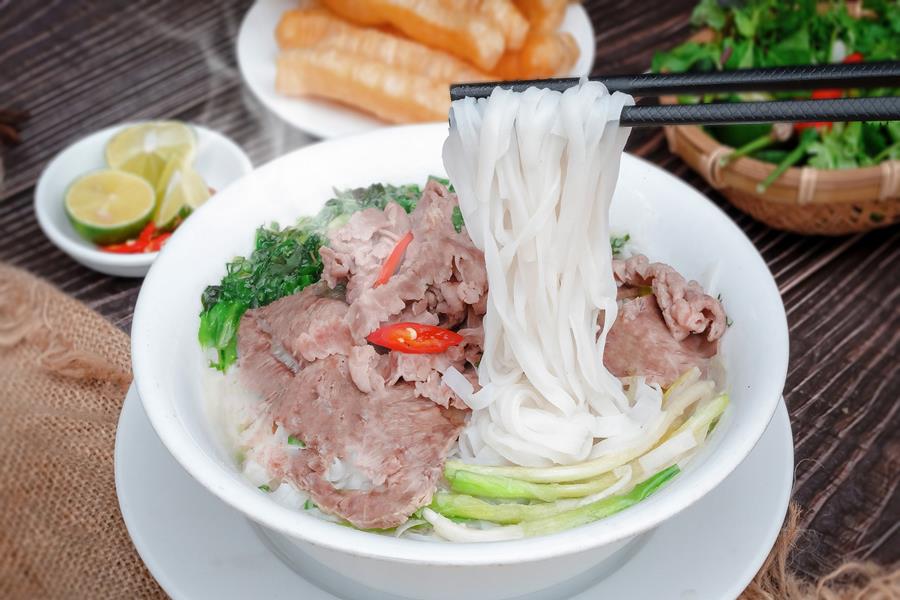 ]Phở trắng -đặc sản gia truyền Phố Xưa-MEIKO sản xuất dẻo dai thơm ngon 500g hàng xuất khẩu Châu Âu đảm bảo an toàn VSTP cao