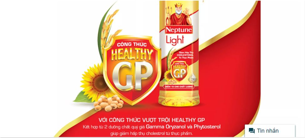 Dầu ăn Neptune Light 1L- LOILEOSHOP BC38- Dầu ăn kết hợp từ ba loại dầu tự nhiên: dầu gạo lứt, dầu đậu nành và dầu hướng dương với ưu điểm không mùi giúp giữ nguyên hương vị tự nhiên của món ăn