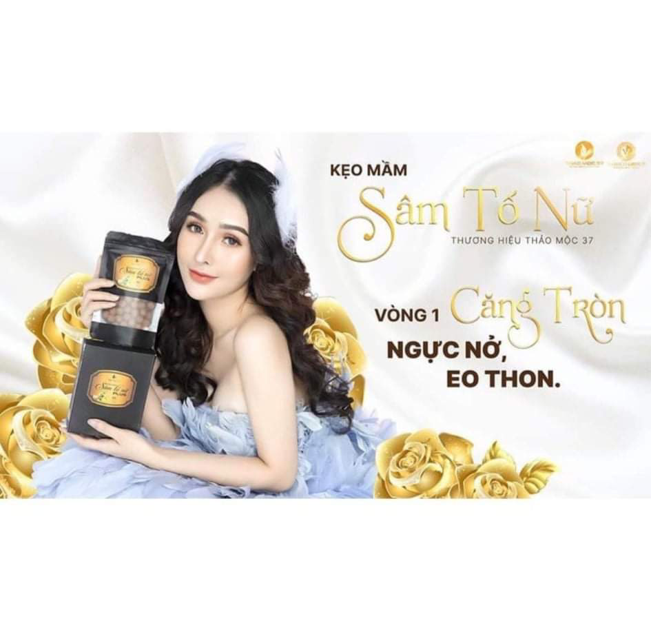 Kẹo mầm sâm tố nữ plus X2 thảo mộc 37 nở ngực siêu tốc HNBEATY