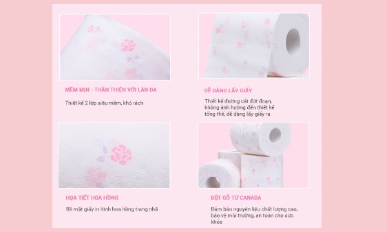 Giấy vệ sinh Eglantine 4 cuộn