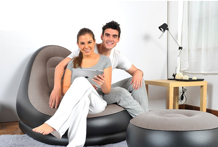 Ghế Hơi Intex - Ghế Tựa Lưng - Giường Hơi, Nệm Hơi Cao Cấp. Ghế Hơi Intex Vỏ Nhung, Thiết Kế Sang Trọng, Thích Hợp Cho Thư Giãn Nghỉ Ngơi Không Kèm Bơm Điện.