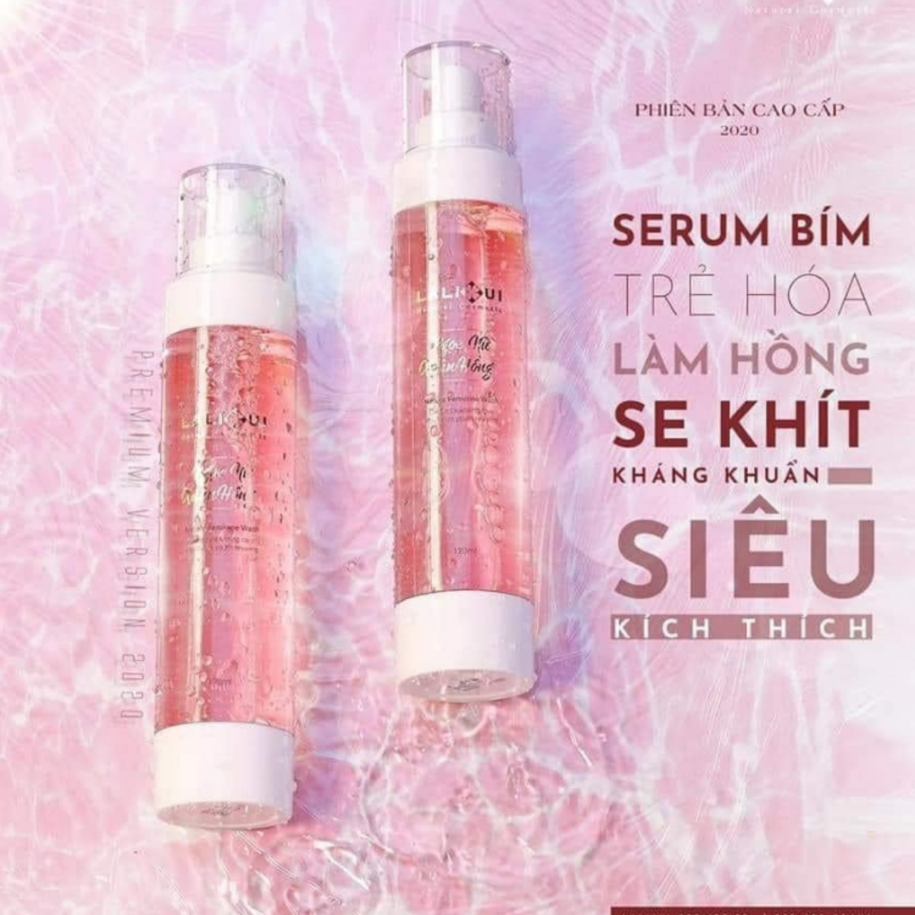 Dung Dịch Vệ Sinh Cao Cấp Ngọc Nữ Xuân Hồng Lalihui Se Khít Thanh Xuân Ngăn Ngừa Nấm Ngứa 80ml
