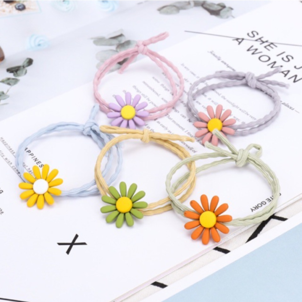 [Ngẫu nhiên] 1 cộng Thun Cột Tóc Bông Hoa Và Thú