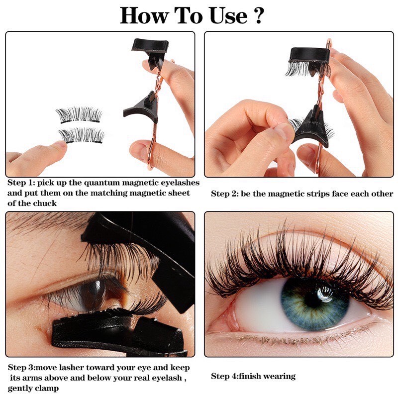 Kẹp mi Nam Châm, Bộ Dụng Cụ Lông Mi Nam Châm, Dễ Dàng sử dụng, Dụng Cụ Trang Điểm có thể Tái Sử Dụng nhiều lần