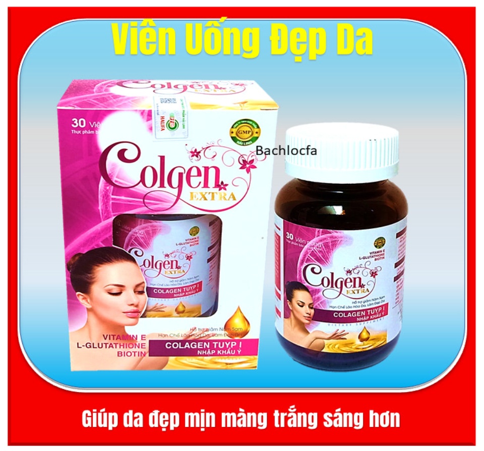 Viên uống đẹp da Colgen Extra- Thành phần Maca, Glutathione 400mg, Colagen tuyp I Nhập Khẩu Ý- Hộp 30 viên 6